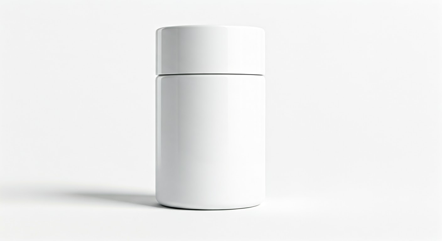 White colored product against a white background