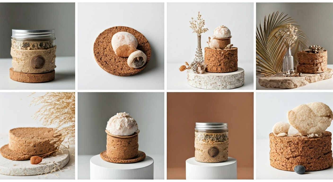 Elegant product photography with natural decorations