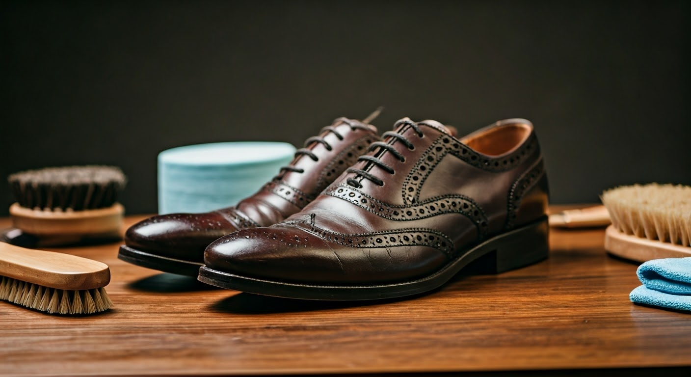 Cleaning and polishing shoes