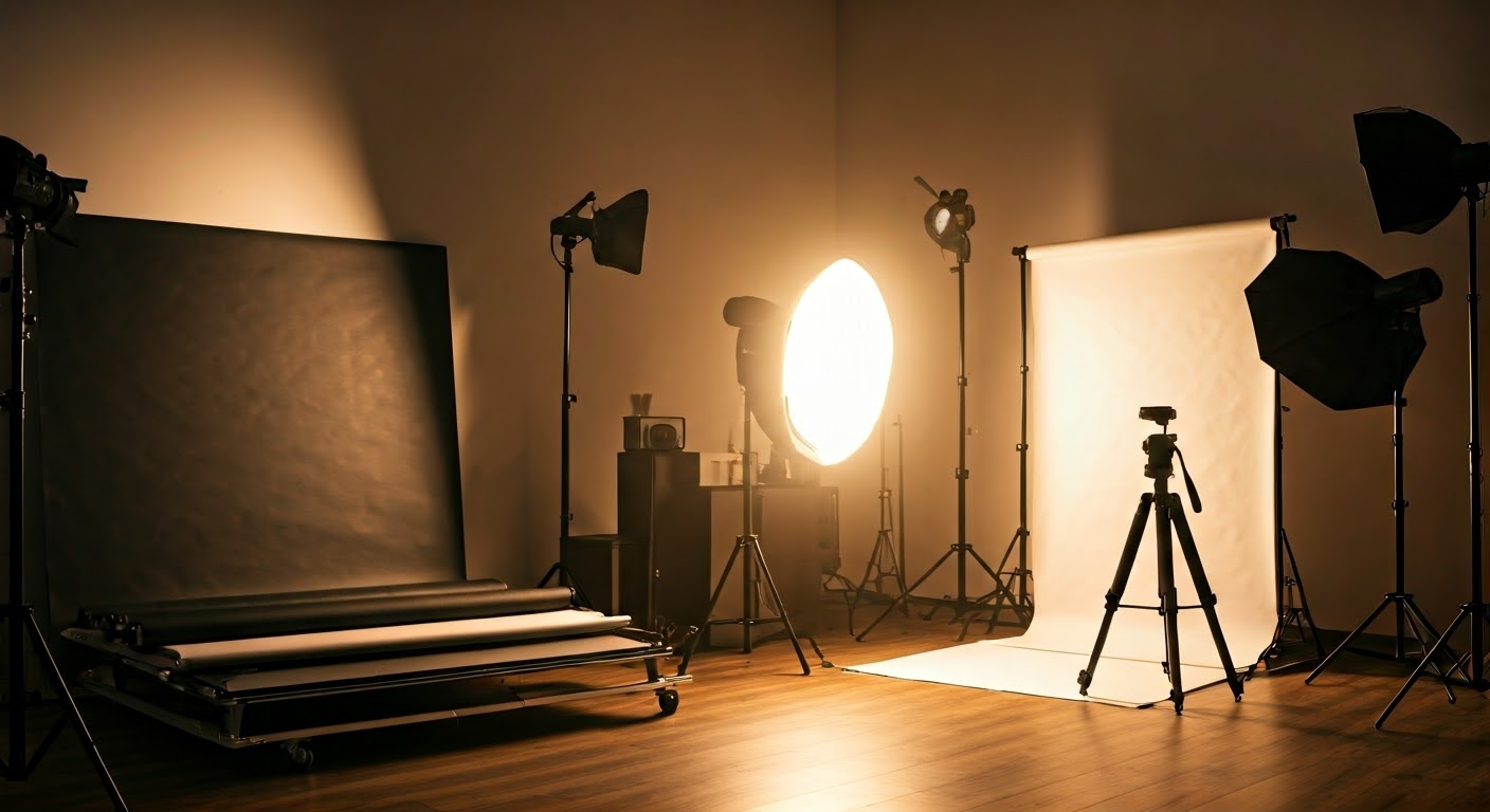 Ecommerce photography studio setupProfessional photography studio lighting and equipment