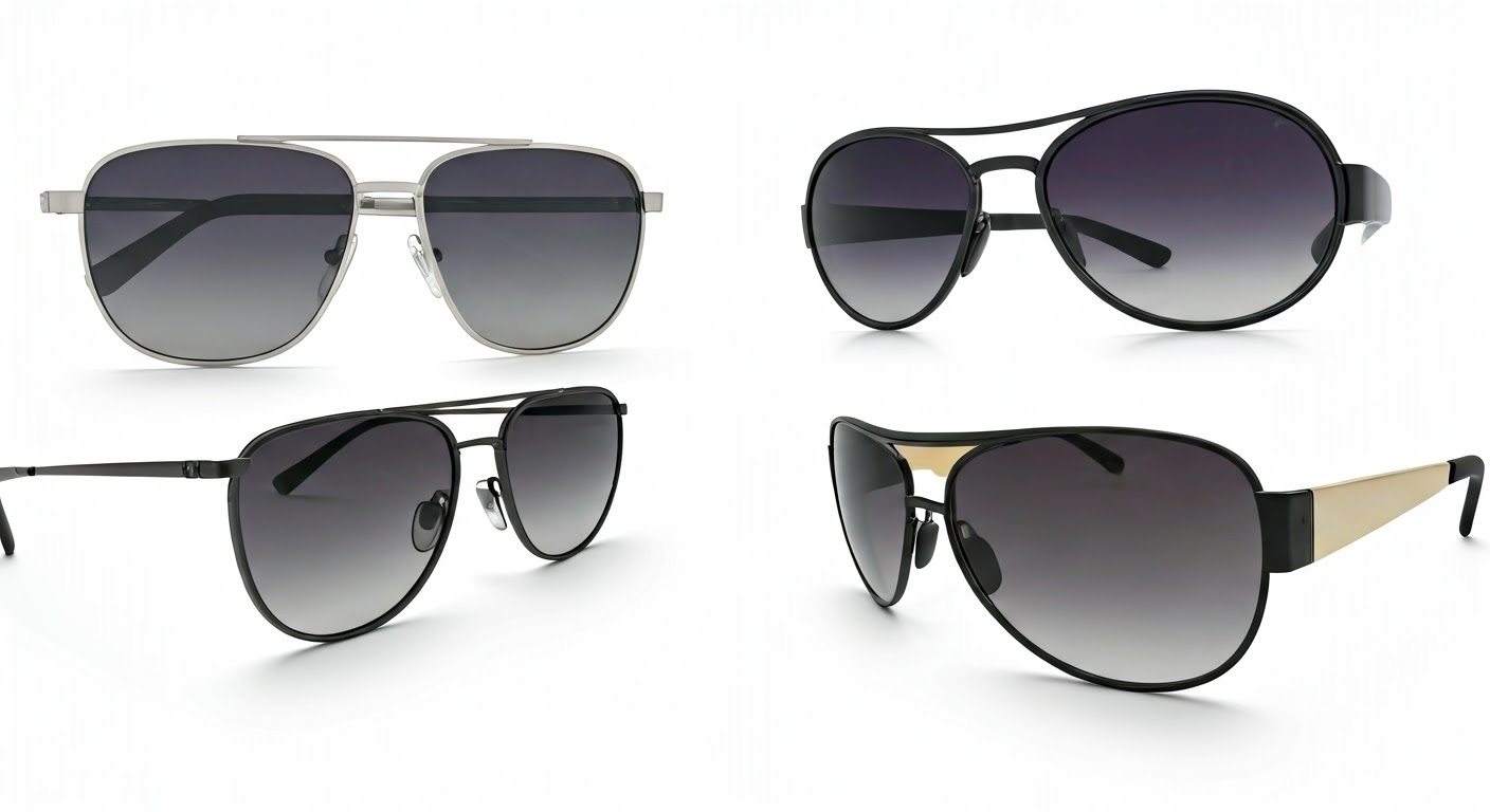 Stylized sunglasses product display