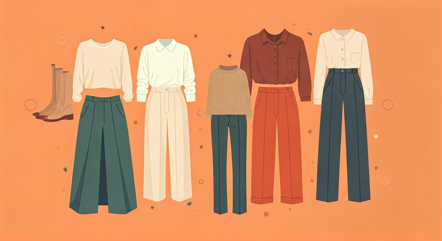 Outfits using various color schemes