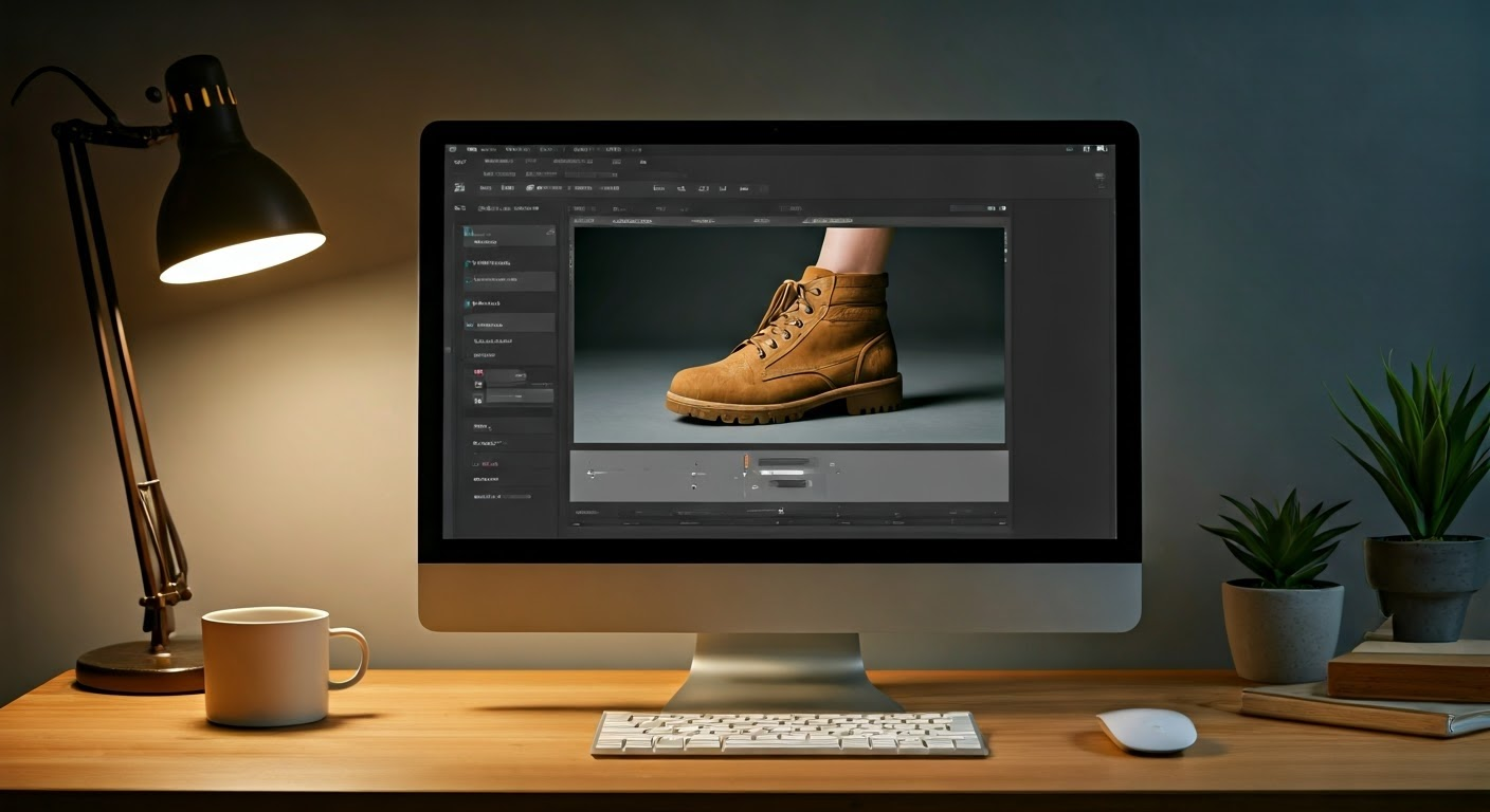 Footwear editing tips on computer