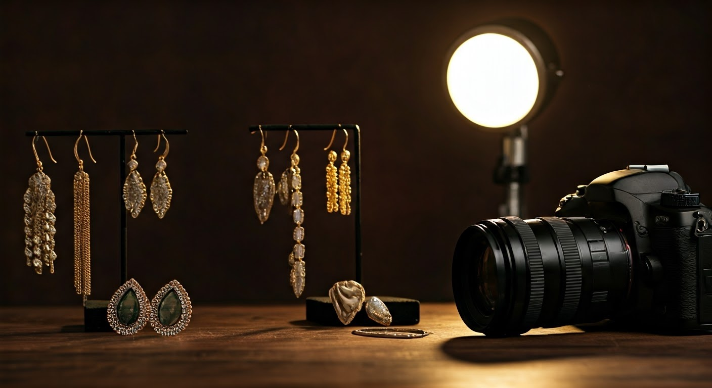 Earring photography setup