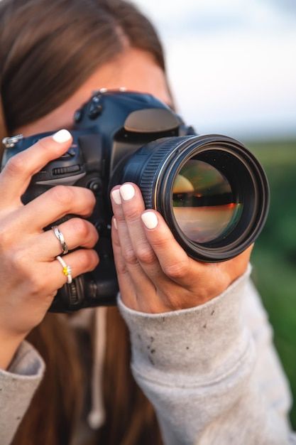 Photographer capturing an image